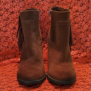 Sbicca Suede Fringe Booties